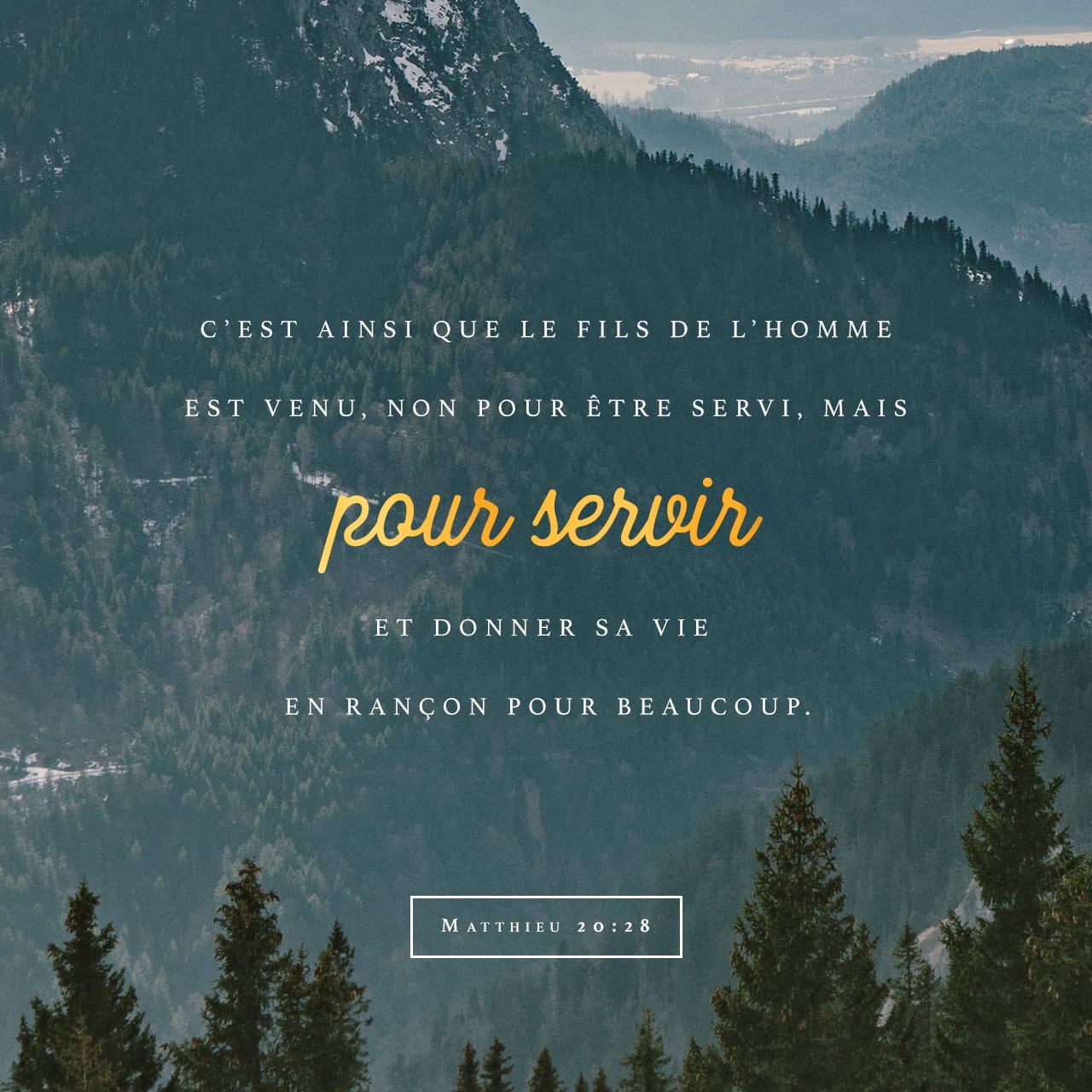 Bonne Nouvelle selon Matthieu 202628 Mais entre vous, cela ne doit