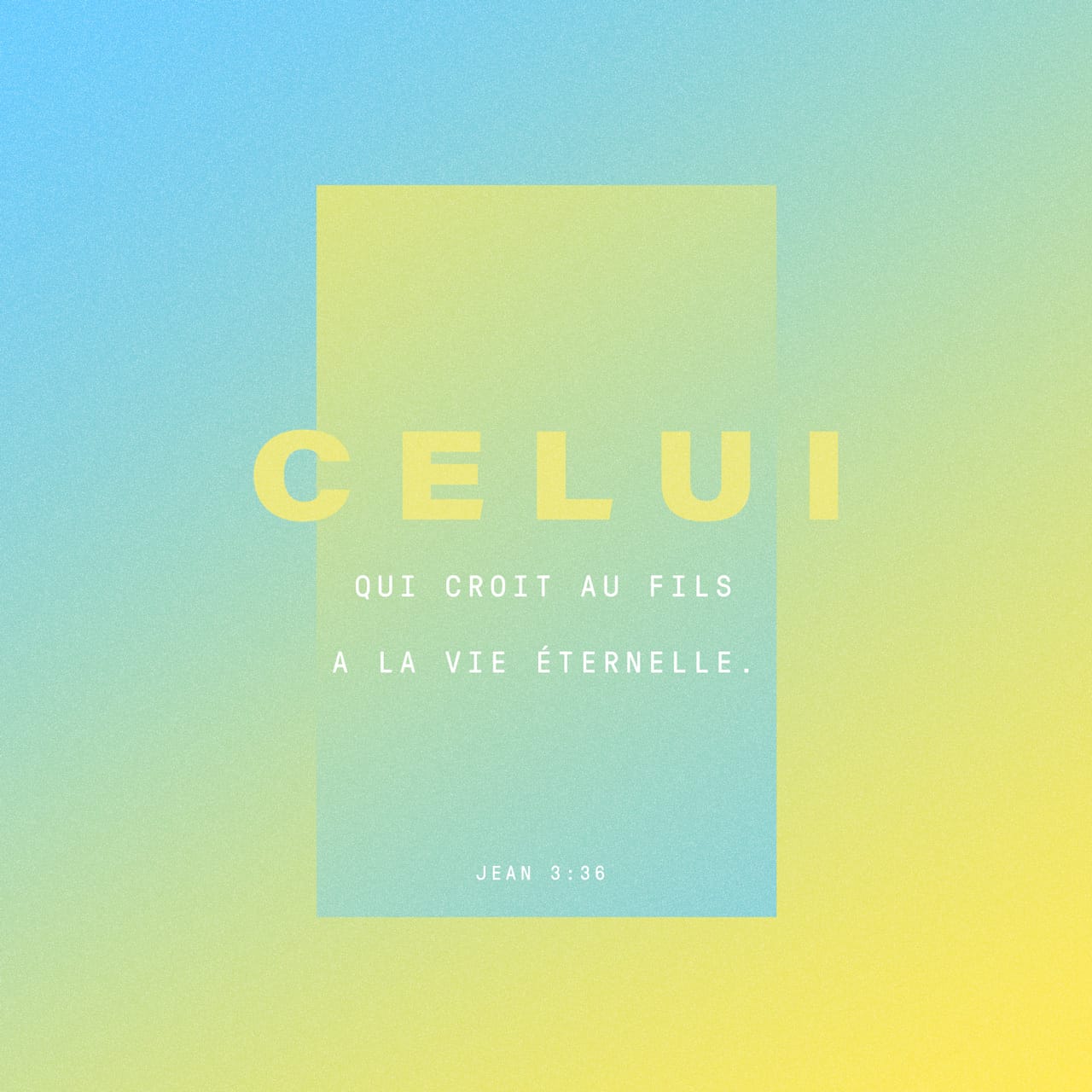 Bonne Nouvelle selon Jean 336 Celui qui croit au Fils a la vie avec