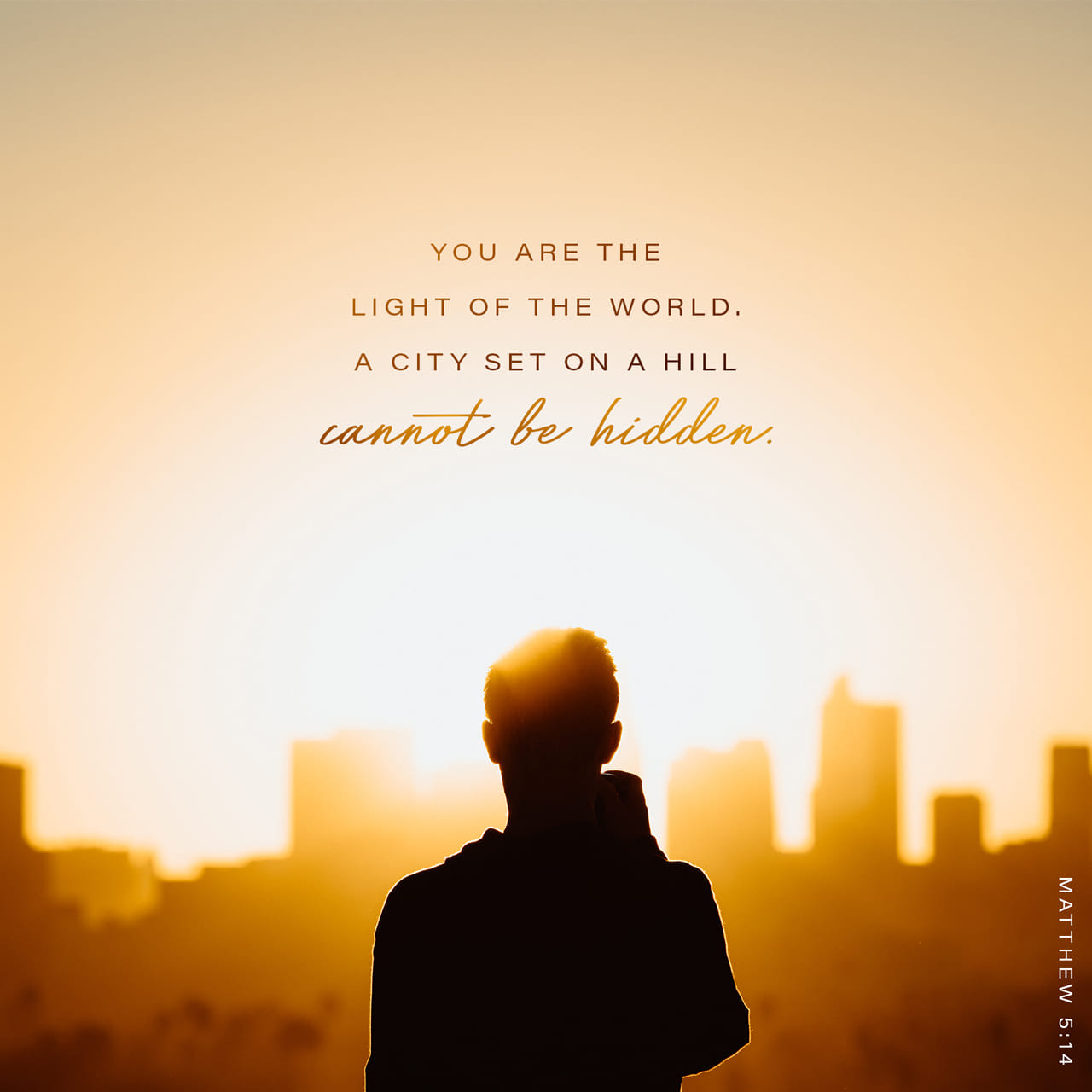You are the light of the world, A city on a hill cannot be hidden