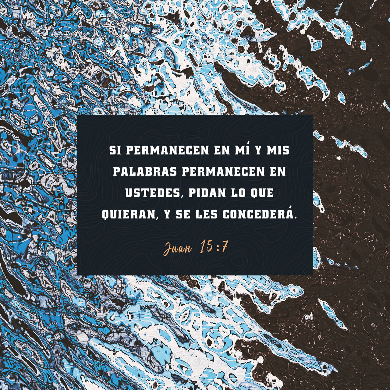 S. Juan 15:7 Si permanecéis en mí, y mis palabras permanecen en vosotros, pedid todo lo que queréis, y os será hecho. | Biblia Reina Valera 1960 (RVR1960) | Descargar la Biblia App ahora