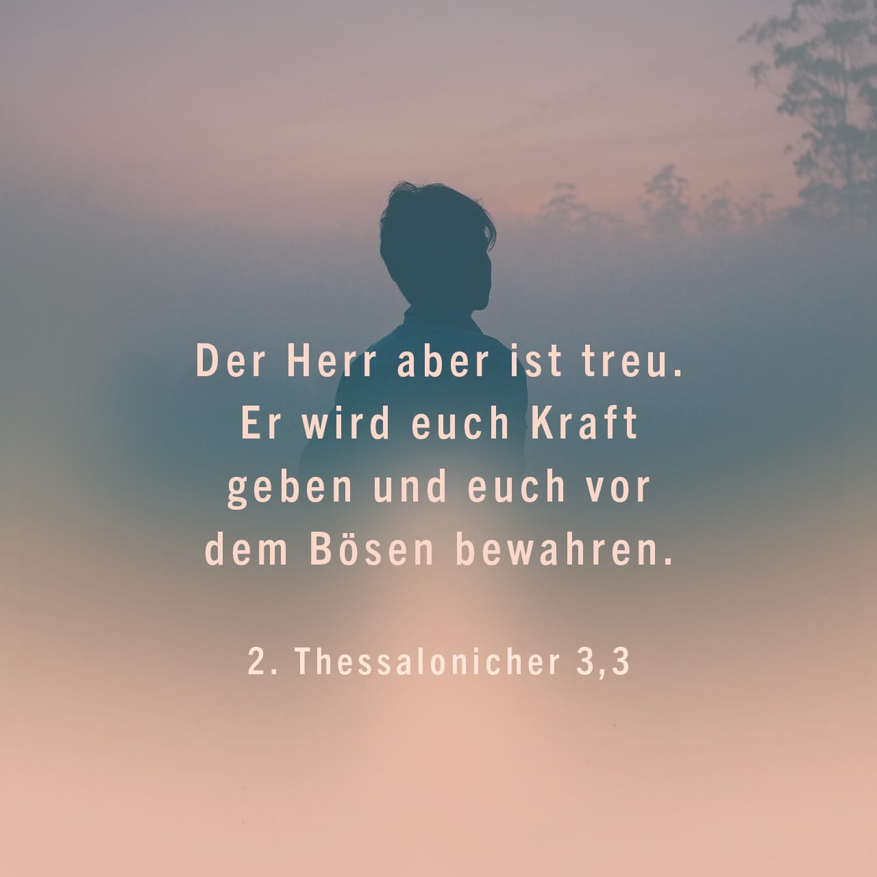 2. Thessalonicher 33 Der Herr aber ist treu. Er wird euch Kraft geben und euch vor dem Bösen