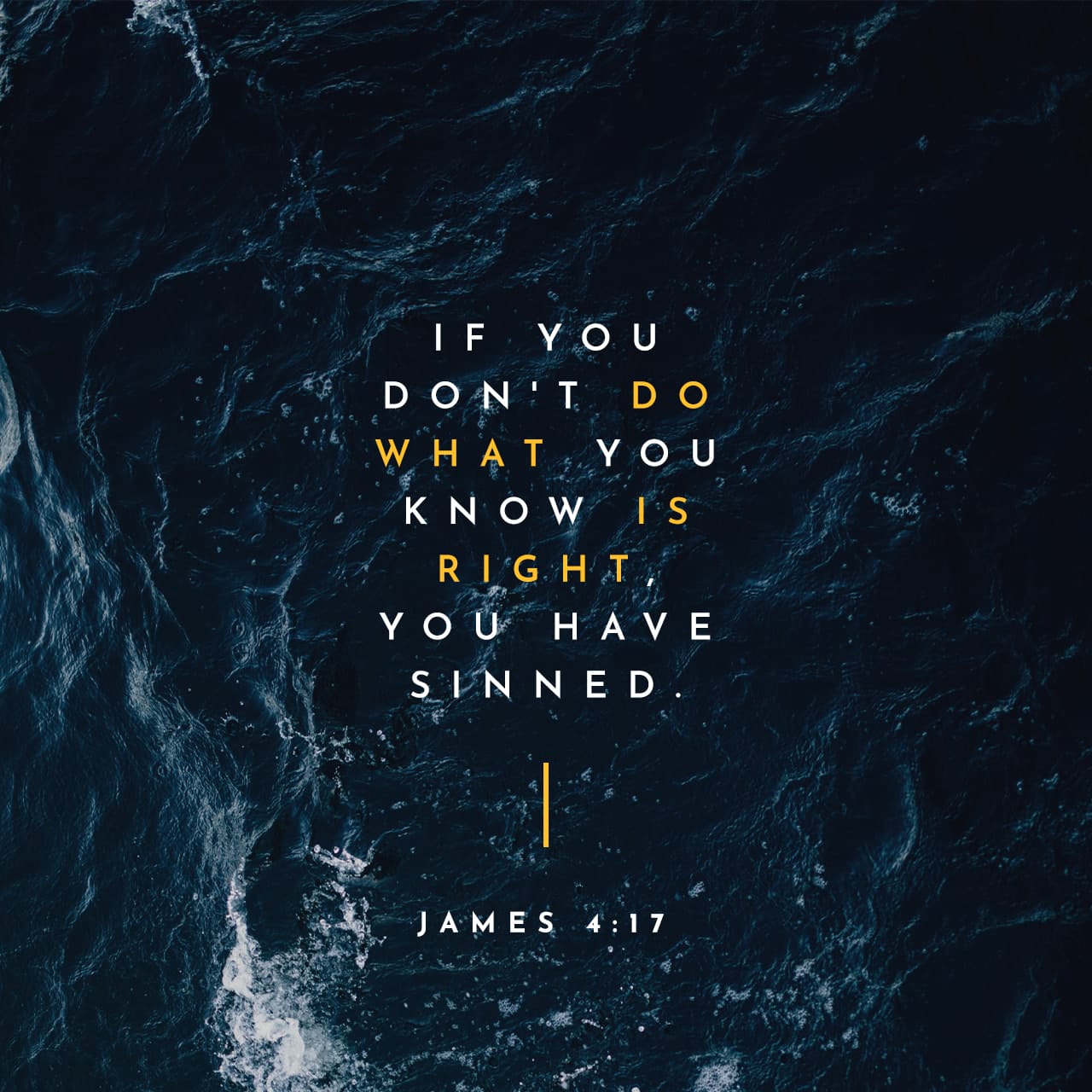 James 4 17 If Anyone Then Knows The Good They Ought To Do And Doesn t 