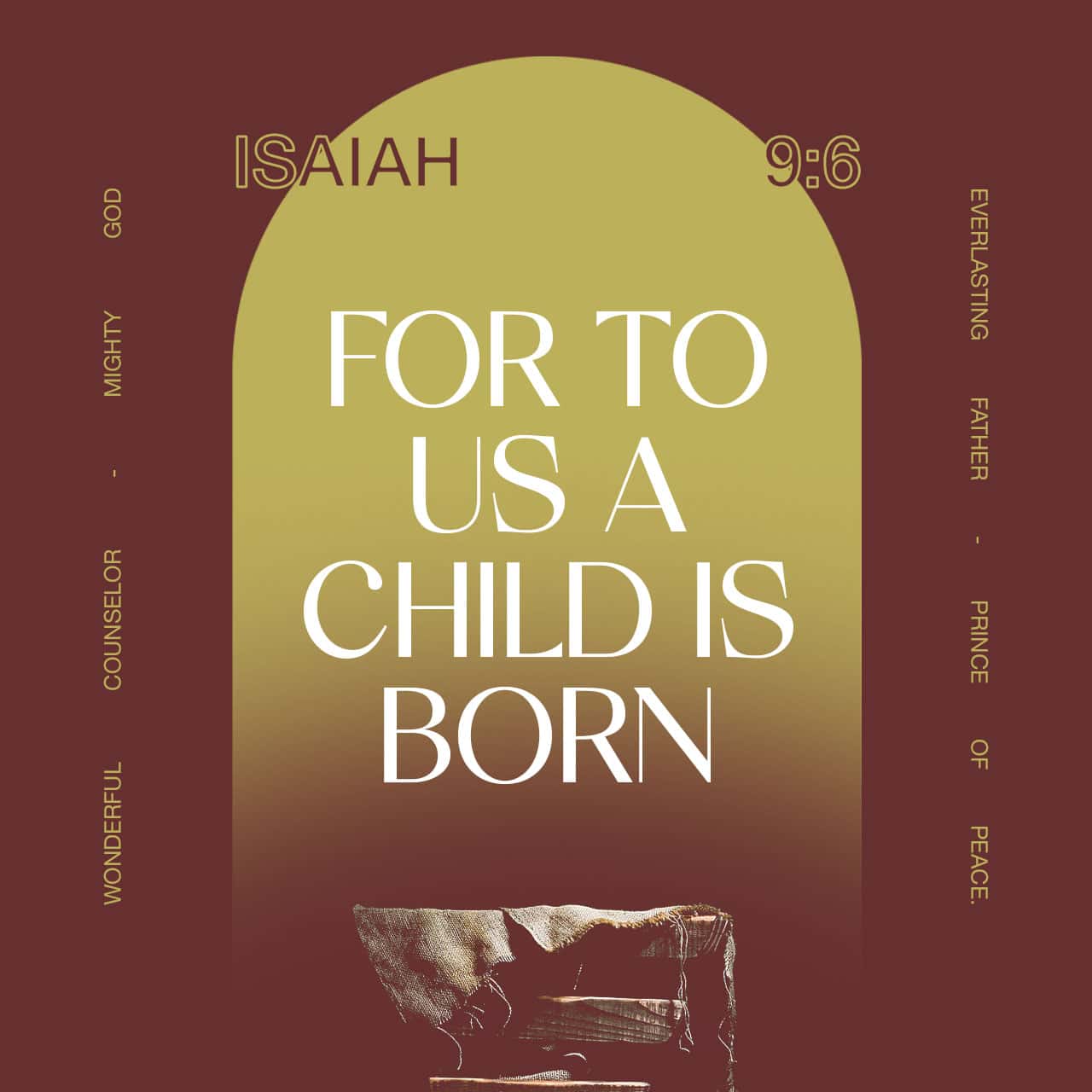 For to us a child is born - Isaiah 9:6 - Verse Image