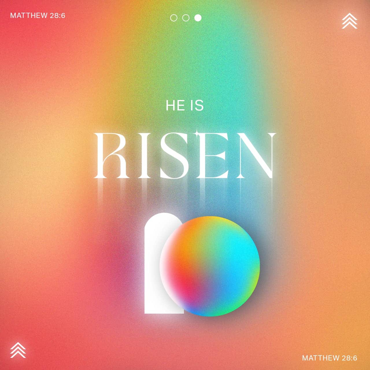 He is risen - Matthew 28:6 - Verse Image
